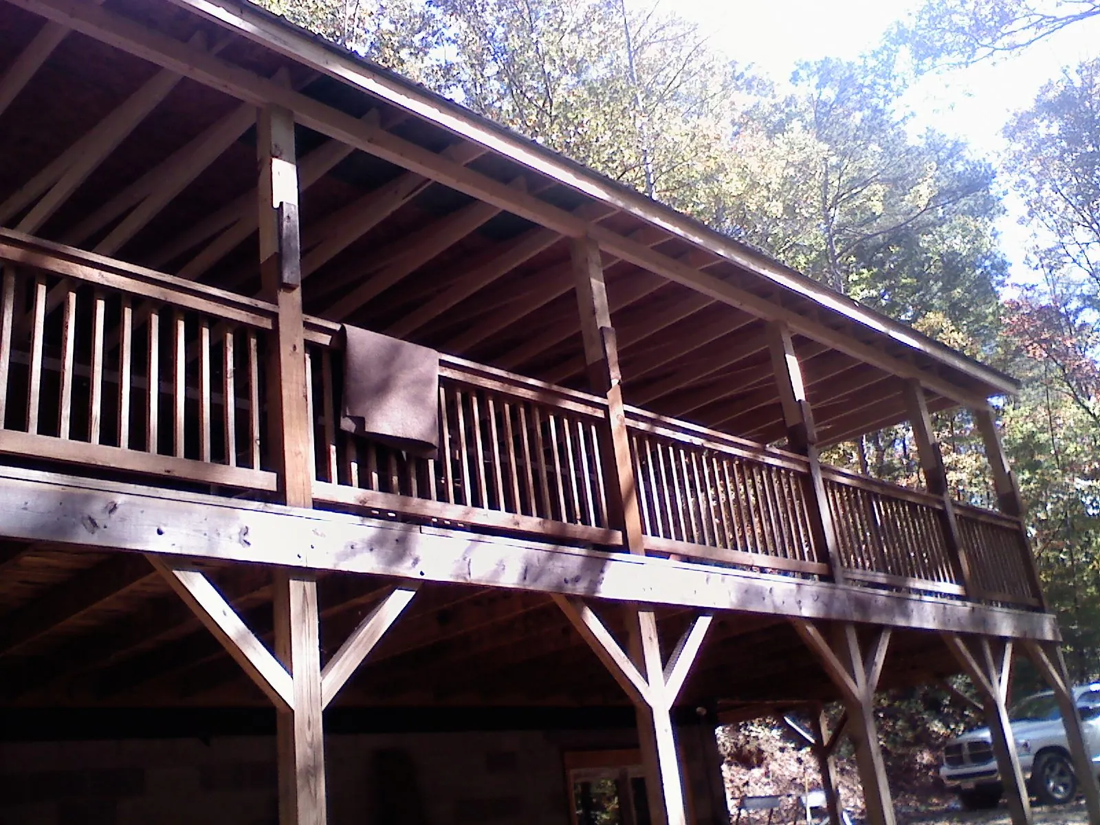 Timber framing under a new elevated porch and deck — Roof Leak Repair in Greenhurst by Roofing Brothers